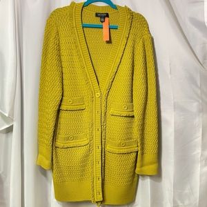 St. John Lime Green Long Sweater XL